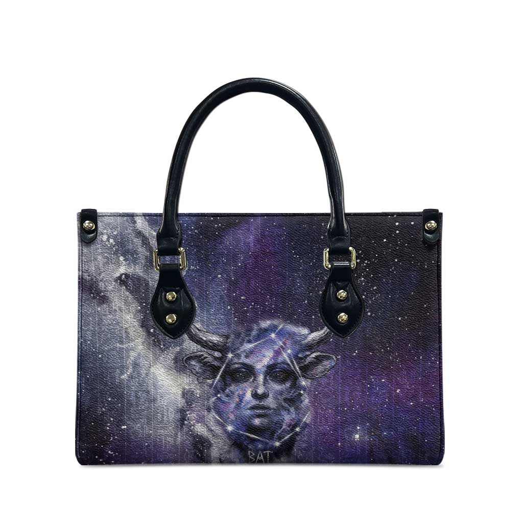 Bat Egyptian Leather Bag Cow Goddess Celestial Face Horn Ring Gem Cosmic Starry Sky