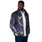 Bat Egyptian Padded Jacket Cow Goddess Celestial Face Horn Ring Gem Cosmic Starry Sky