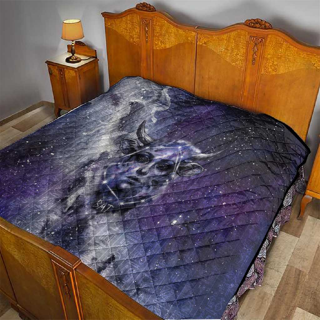 Bat Egyptian Quilt Cow Goddess Celestial Face Horn Ring Gem Cosmic Starry Sky