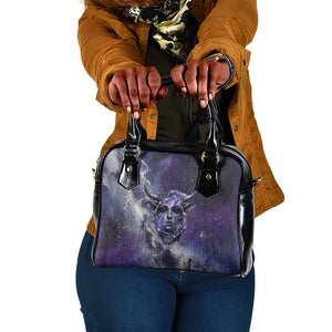 Bat Egyptian Shoulder Handbag Cow Goddess Celestial Face Horn Ring Gem Cosmic Starry Sky