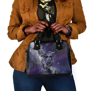 Bat Egyptian Shoulder Handbag Cow Goddess Celestial Face Horn Ring Gem Cosmic Starry Sky