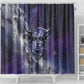 Bat Egyptian Shower Curtain Cow Goddess Celestial Face Horn Ring Gem Cosmic Starry Sky