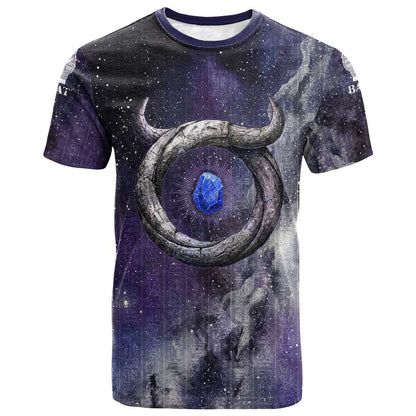 Bat Egyptian T shirt Cow Goddess Celestial Face Horn Ring Gem Cosmic Starry Sky