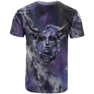 Bat Egyptian T shirt Cow Goddess Celestial Face Horn Ring Gem Cosmic Starry Sky