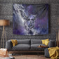 Bat Egyptian Tapestry Cow Goddess Celestial Face Horn Ring Gem Cosmic Starry Sky