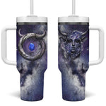 Bat Egyptian Tumbler With Handle Cow Goddess Celestial Face Horn Ring Gem Cosmic Starry Sky