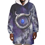 Bat Egyptian Wearable Blanket Hoodie Cow Goddess Celestial Face Horn Ring Gem Cosmic Starry Sky