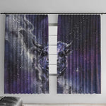 Bat Egyptian Window Curtain Cow Goddess Celestial Face Horn Ring Gem Cosmic Starry Sky