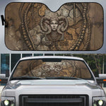 Bat Auto Sun Shade Goddess of the Cosmos Ancient Egyptian Cow Horns Stone