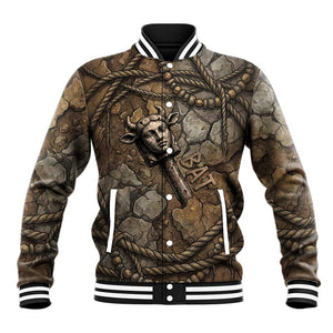 Bat Baseball Jacket Goddess of the Cosmos Ancient Egyptian Cow Horns Stone