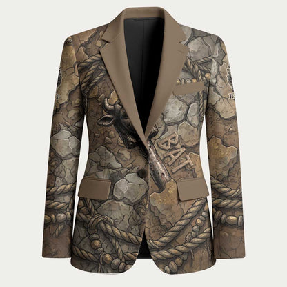 Bat Blazer Goddess of the Cosmos Ancient Egyptian Cow Horns Stone