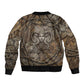 Bat Bomber Jacket Goddess of the Cosmos Ancient Egyptian Cow Horns Stone