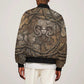 Bat Bomber Jacket Goddess of the Cosmos Ancient Egyptian Cow Horns Stone
