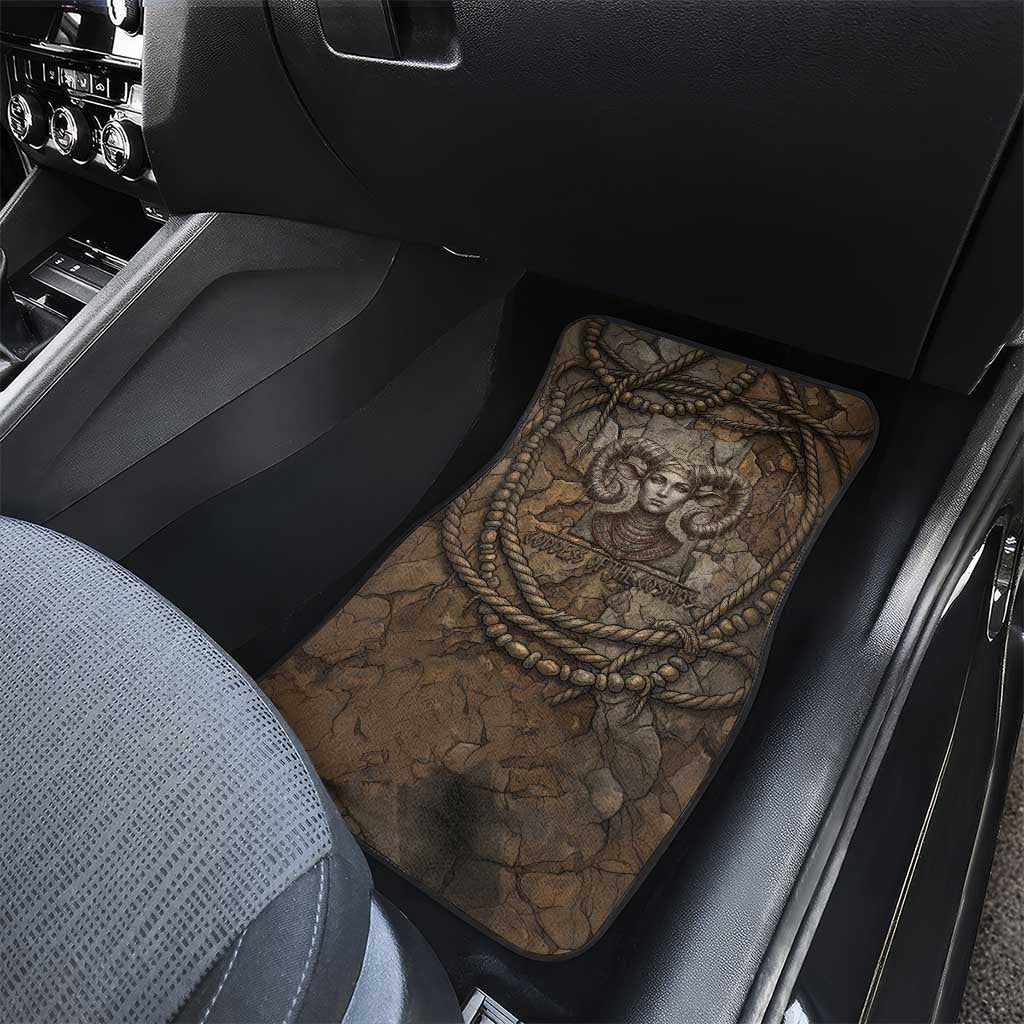 Bat Car Mats Goddess of the Cosmos Ancient Egyptian Cow Horns Stone