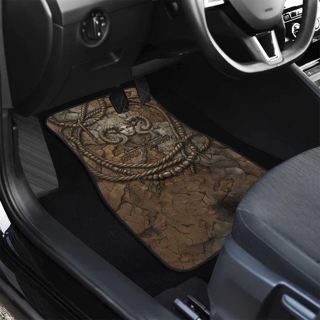 Bat Car Mats Goddess of the Cosmos Ancient Egyptian Cow Horns Stone