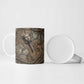 Bat Ceramic Mug Goddess of the Cosmos Ancient Egyptian Cow Horns Stone