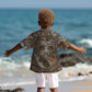 Bat Kid Hawaiian Shirt Goddess of the Cosmos Ancient Egyptian Cow Horns Stone
