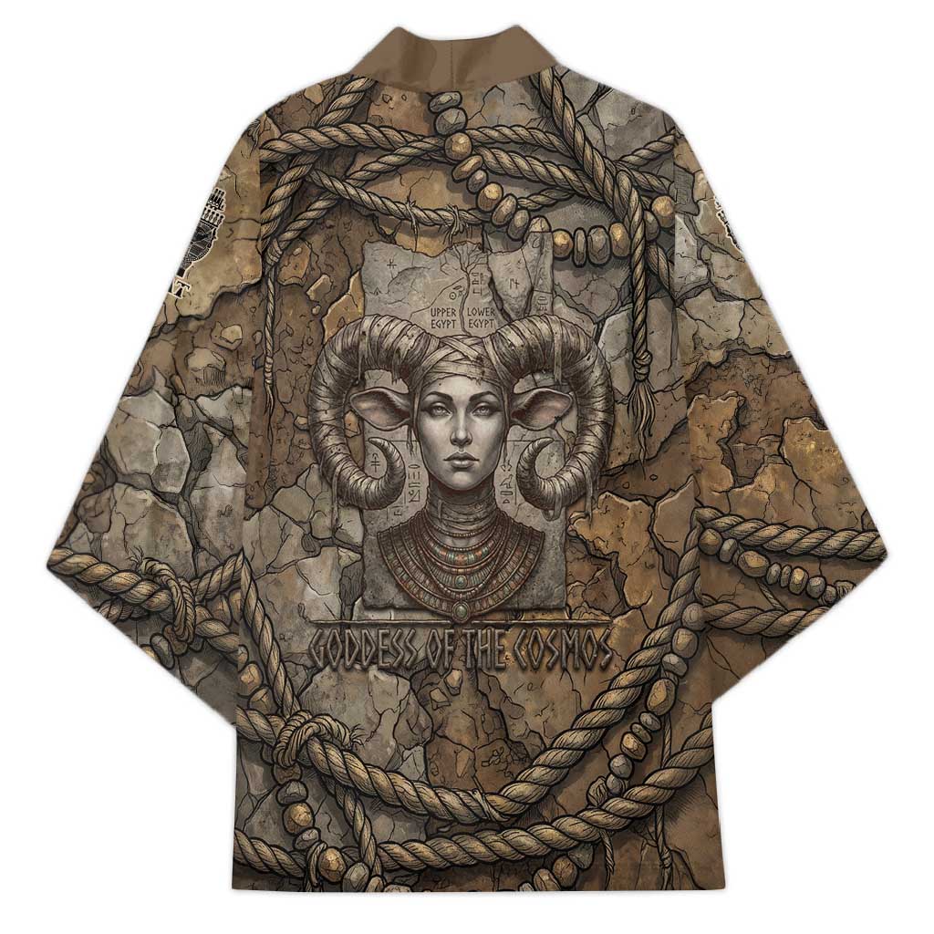 Bat Kimono Goddess of the Cosmos Ancient Egyptian Cow Horns Stone
