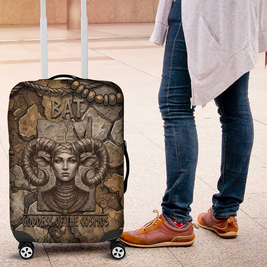 Bat Luggage Cover Goddess of the Cosmos Ancient Egyptian Cow Horns Stone