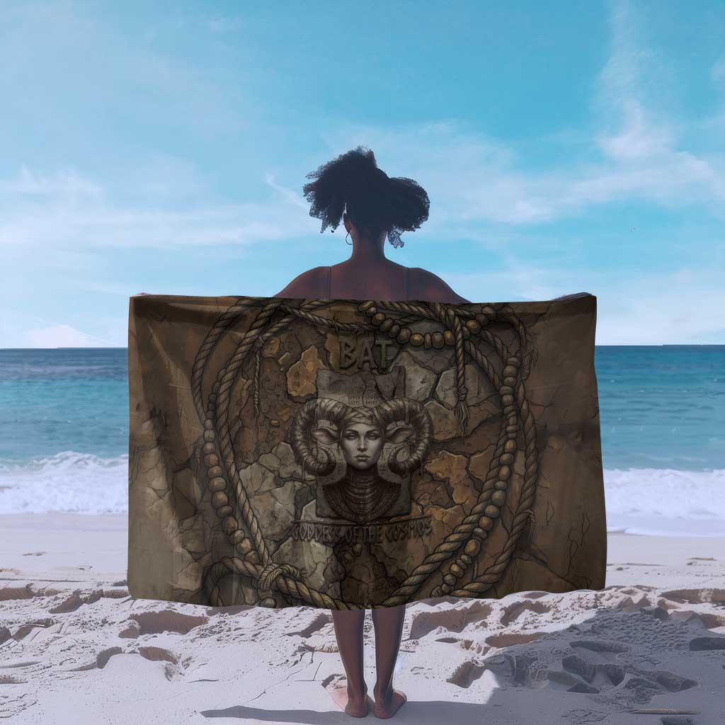 Bat Sarong Goddess of the Cosmos Ancient Egyptian Cow Horns Stone