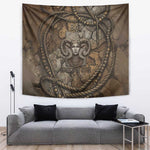 Bat Tapestry Goddess of the Cosmos Ancient Egyptian Cow Horns Stone