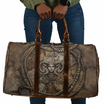 Bat Travel Bag Goddess of the Cosmos Ancient Egyptian Cow Horns Stone
