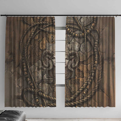 Bat Window Curtain Goddess of the Cosmos Ancient Egyptian Cow Horns Stone