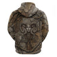 Bat Zip Hoodie Goddess of the Cosmos Ancient Egyptian Cow Horns Stone