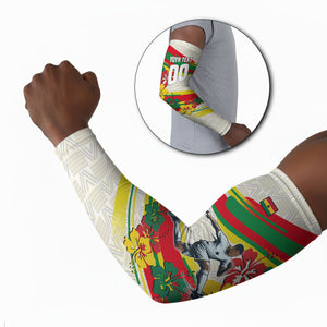 Personalized Ghana Football Arm Sleeves Soccer Player Kick - Floral Hibiscus