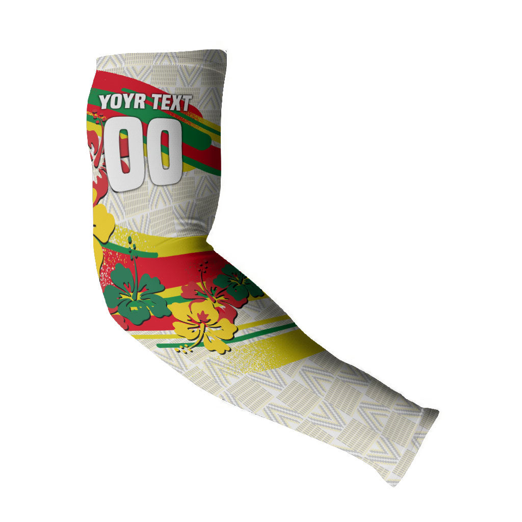 Personalized Ghana Football Arm Sleeves Soccer Player Kick - Floral Hibiscus