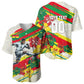 Personalized Ghana Football Baseball Jersey Soccer Player Kick - Floral Hibiscus