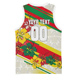 Personalized Ghana Football Basketball Jersey Soccer Player Kick - Floral Hibiscus