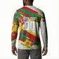 Personalized Ghana Football Button Sweatshirt Soccer Player Kick - Floral Hibiscus