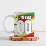 Personalized Ghana Football Ceramic Mug Soccer Player Kick - Floral Hibiscus