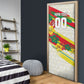 Personalized Ghana Football Door Cover Soccer Player Kick - Floral Hibiscus