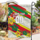 Personalized Ghana Football Garden Flag Soccer Player Kick - Floral Hibiscus
