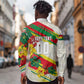 Personalized Ghana Football Long Sleeve Button Shirt Soccer Player Kick - Floral Hibiscus