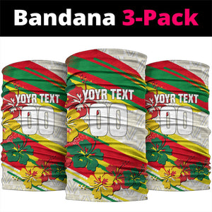 Personalized Ghana Football Neck Gaiter Soccer Player Kick - Floral Hibiscus
