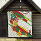 Personalized Ghana Football Quilt Soccer Player Kick - Floral Hibiscus