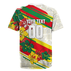 Personalized Ghana Football Rugby Jersey Soccer Player Kick - Floral Hibiscus