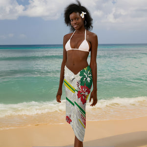 Personalized Ghana Football Sarong Soccer Player Kick - Floral Hibiscus