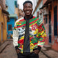 Personalized Ghana Football Sleeve Zip Bomber Jacket Soccer Player Kick - Floral Hibiscus