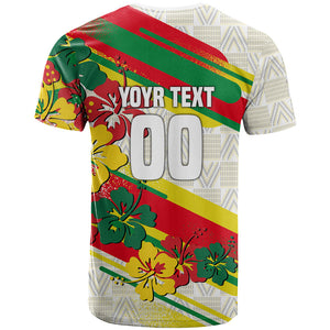 Personalized Ghana Football T shirt Soccer Player Kick - Floral Hibiscus