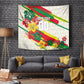Personalized Ghana Football Tapestry Soccer Player Kick - Floral Hibiscus