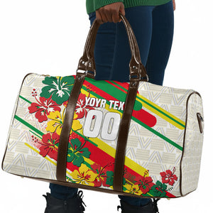 Personalized Ghana Football Travel Bag Soccer Player Kick - Floral Hibiscus