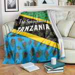 Tanzania Spice Island Blanket with Clove Leaf Pattern and National Flag Colors