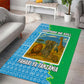 Tanzania Wildlife Area Rug - Tribal Print and Mount Kilimanjaro Safari Scene