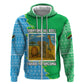 Tanzania Wildlife Hoodie - Tribal Print and Mount Kilimanjaro Safari Scene