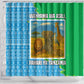 Tanzania Wildlife Shower Curtain - Tribal Print and Mount Kilimanjaro Safari Scene