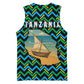 Tanzania Coastal Life Basketball Jersey - Swahili Dhow Boat and Tribal Pattern TS04